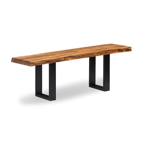 Alaterre Furniture Alpine Natural Live Edge Wood 48" Bench AWAA0420